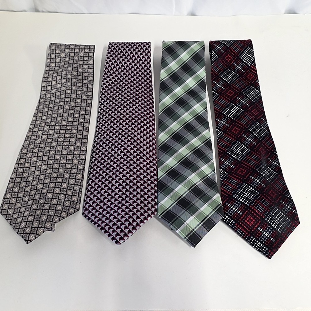Pierre Cardin Geoffrey Beene Croft & Barrow Tie Lot Mens Multicolored Silk